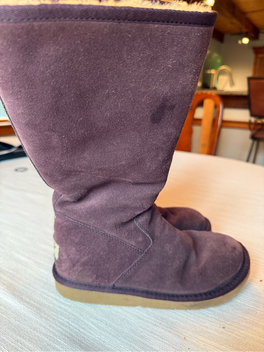 UGG 5235 Tall Suede Boots in Plum EUC